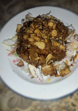 Foto resep 15.Nasi Lengko Bumbu Kacang