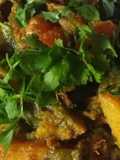 Sim aloo  chingri(dry flat beans potato and prawns)