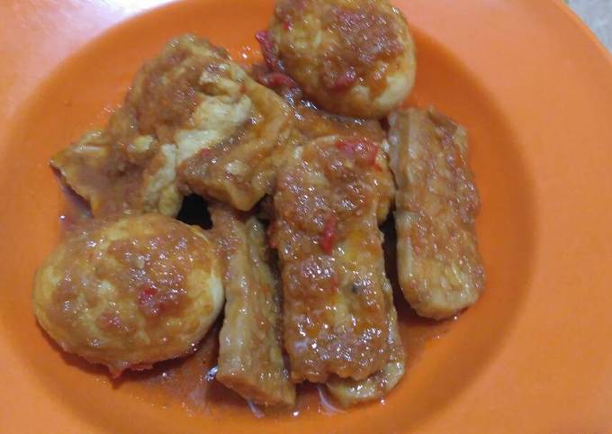 Bagaimana Membuat Bali tahu tempe telur sederhana (R.E.D) yang Lezat Sekali