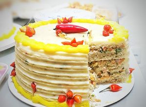 Foto de Torta salgada de pão de batata