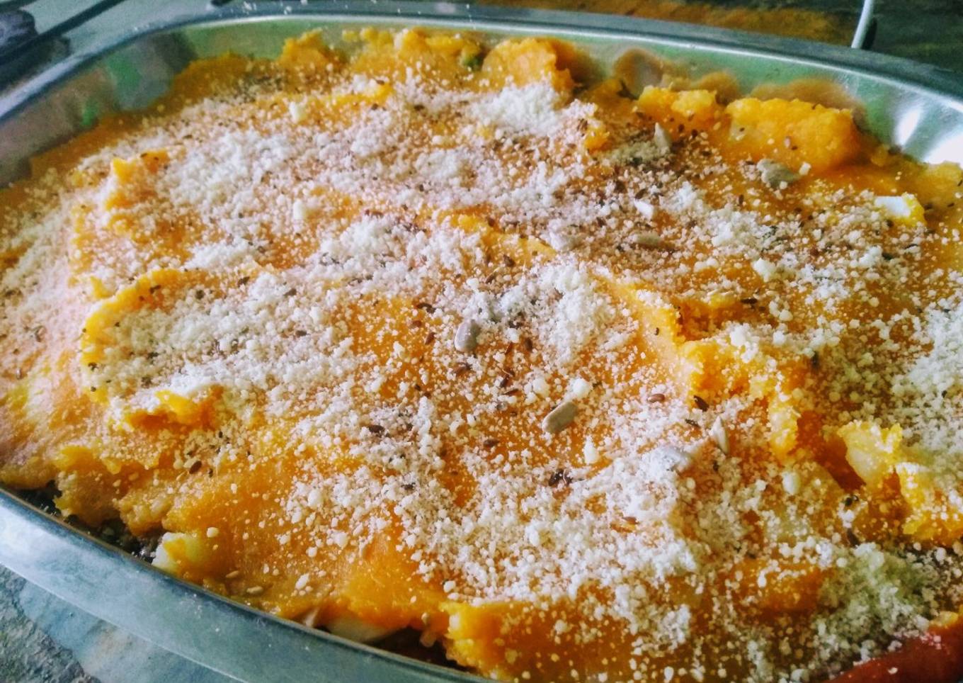 Pastel de calabaza (opción vegetariana)