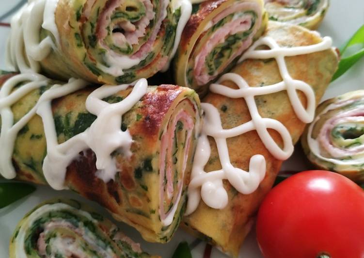 Spenótos tojástekercs