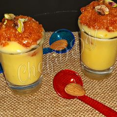 A picture of Carrot Custard Shots.