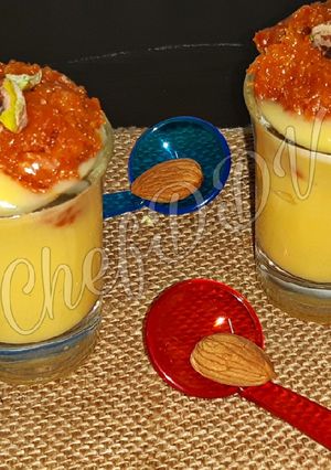 A picture of Carrot Custard Shots.