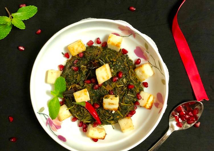 Recipe of Any-night-of-the-week Palak Methi Paneer Stir Fry