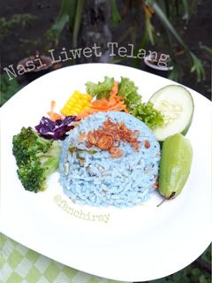 Foto resep Nasi Liwet Telang rice cooker