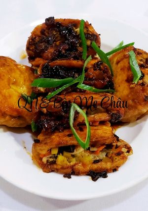 Hình của món Đậu hũ nhồi nấm rim nước tương.