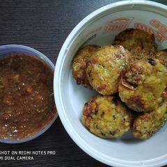A picture of Sabudana cutlet.