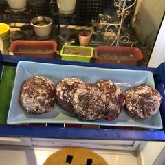A picture of Red Velvet Crinkle Cookies.