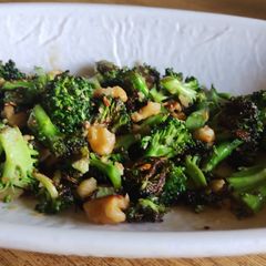 A picture of Broccoli walnut stir fry.