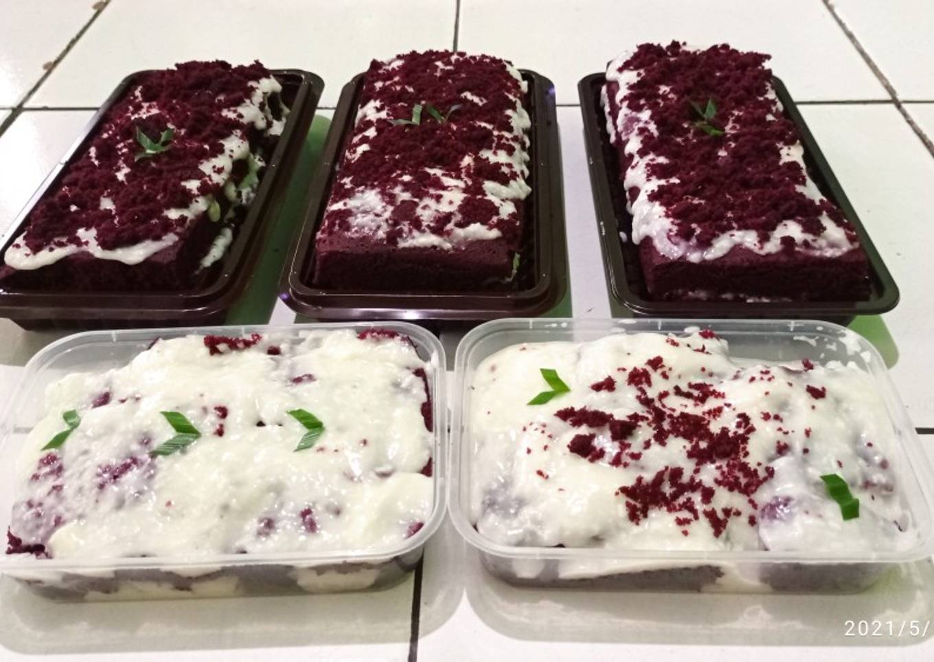 Red velvet fla keju