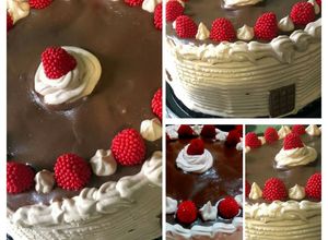 Una foto de Torta 🥧 tres leche 🥛 con ganache de chocolate cobertura