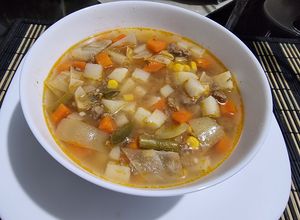 Una foto de Picadillo en caldillo
