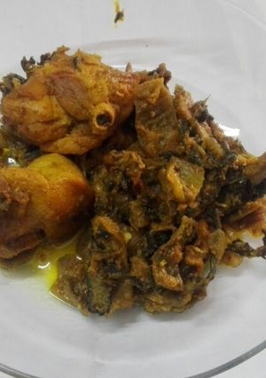 A picture of Krailay chicken.