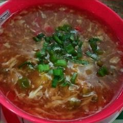 A picture of Hot n sour soup.