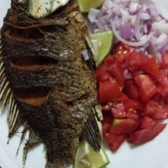 A picture of Deep fried fish.