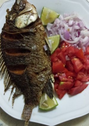 A picture of Deep fried fish.