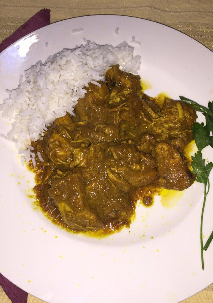 Una foto de Pollo al Curry hindú