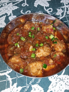 A picture of Capsicum Chicken Karahi.