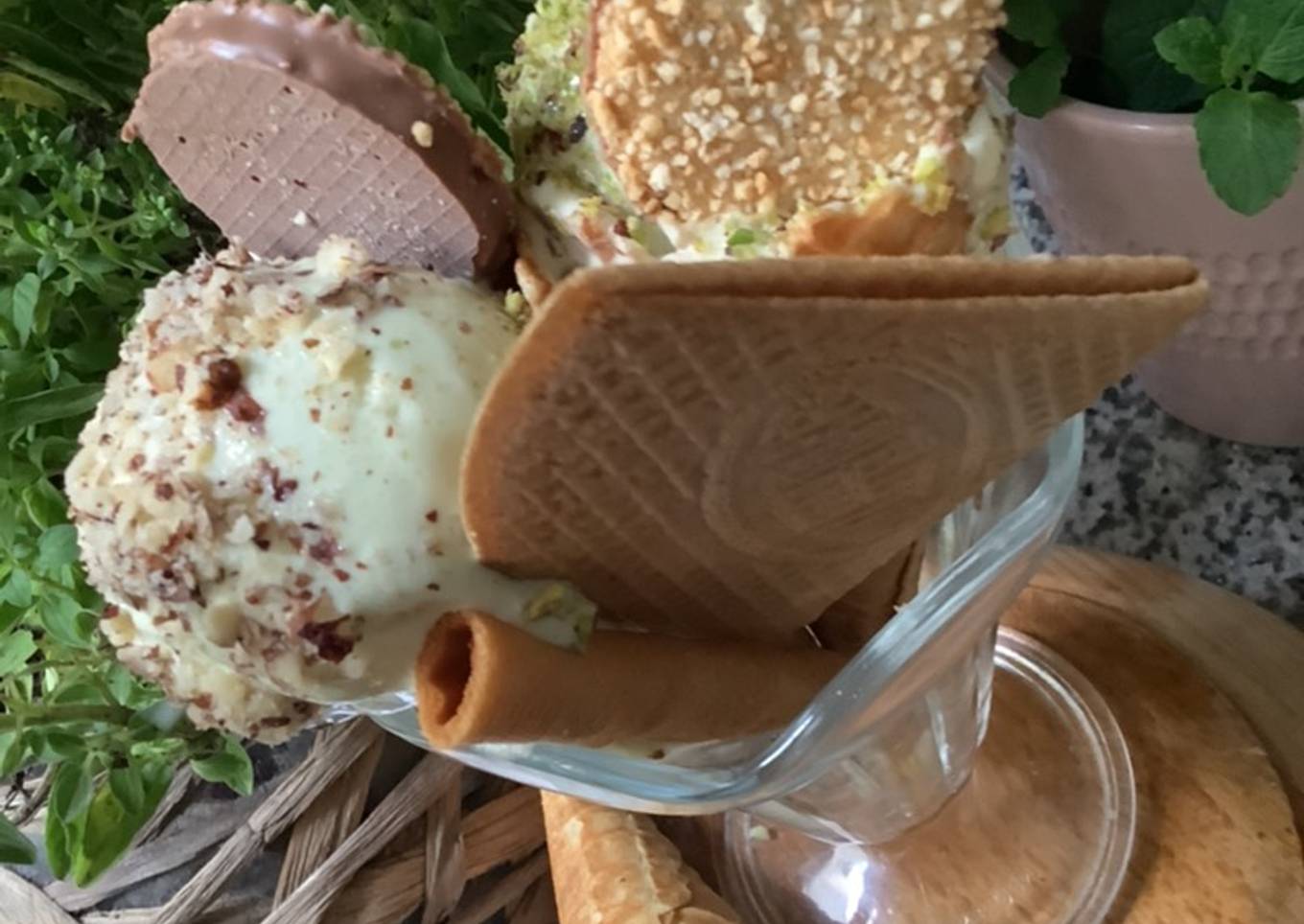 Glace vanille à la sorbetière🍇🥭🍓🍎🍋