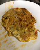 Tortilla rellena de tomate y pechuga de pavo