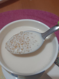 Una foto de Quinua con leche