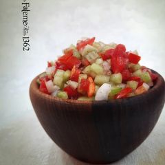 A picture of Shirazi Salad (Persian Cucumber and Tomato Salad).