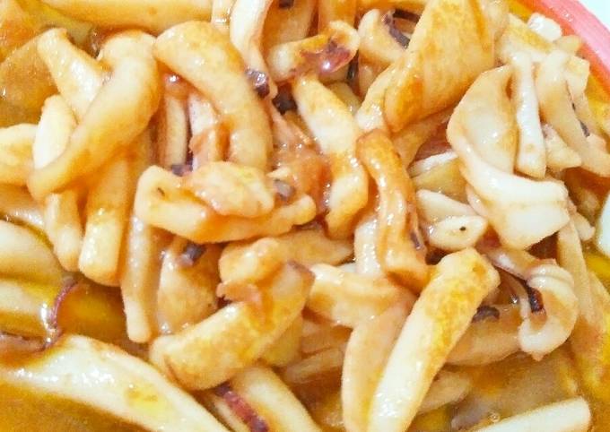 Bagaimana Membuat Cumi Goreng Mentega (super simple anti gagal), Bikin Ngiler