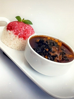 عکسی از دستور خورشت آلو اسفناج با گوشت گوسفندی