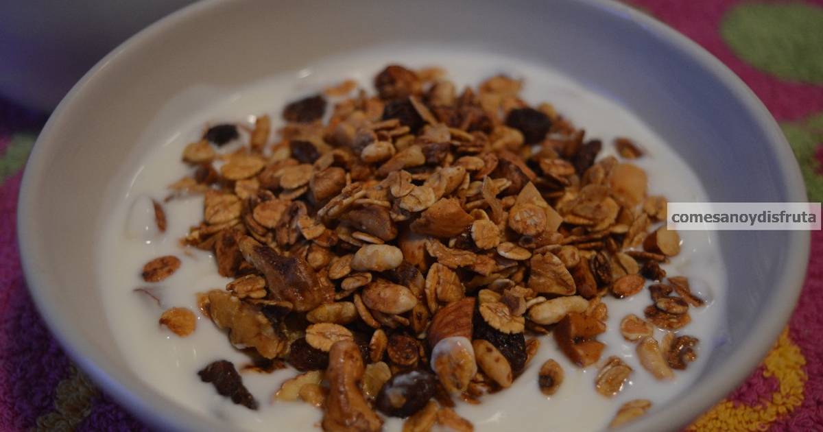 Yogur griego con muesli casero Receta de Angelamor16 Cookpad