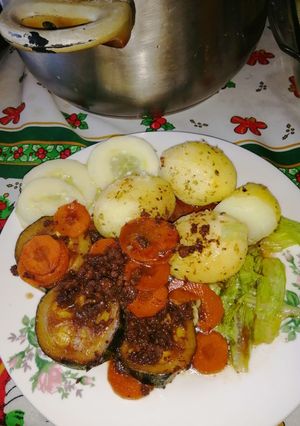 Una foto de Salteado con papas Almuerzo exprés
