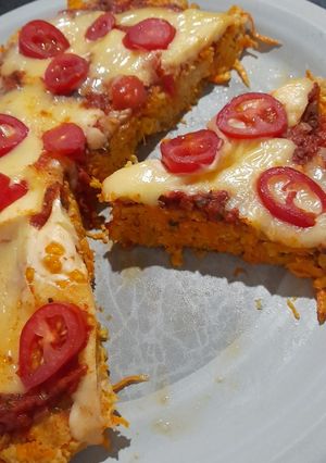 Una foto de Pizza de zanahoria rápida