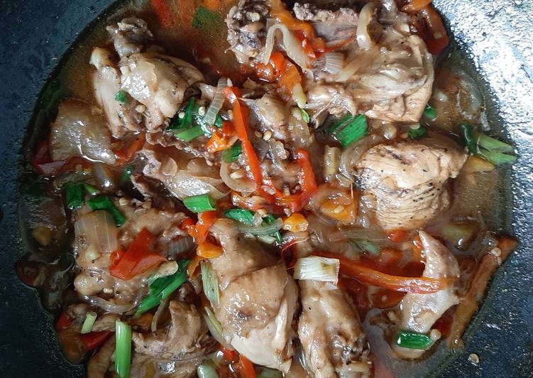 Resep @MANTAP Ayam kecap lada hitam pedes manis mantepp resep masakan rumahan yummy app