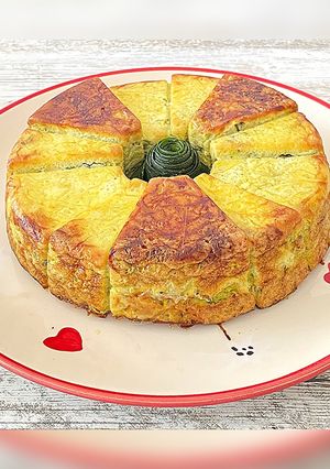 Une photo de Flan de courgettes aux maquereaux