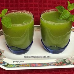 A picture of Cucumber Ginger Lemon Mint Juice.