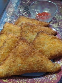Foto resep Roti Goreng Kriuk isi Sosis + Mayo