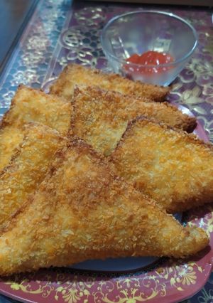 Foto resep Roti Goreng Kriuk isi Sosis + Mayo
