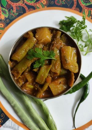 A picture of French Beans Ki Sabji.