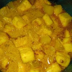A picture of Paneer poppy seeds paste curry.
