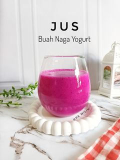 Foto resep 541. jus Buah Naga Yogurt