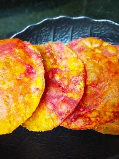 கேரட் பீட்ரூட் மல்லித்தழை பூரி (carrot beetroot mallithalai poori recipe in tamil) செய்முறை முக்கிய புகைப்படம்
