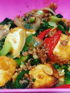 Foto resep Pakcoy tofu daging giling sambal asam manis