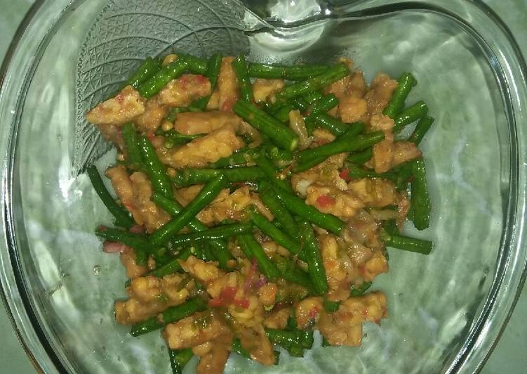 Tumis kacang mix tempe
