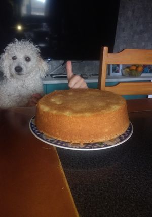 Una foto de Bizcochuelo muy fácil de hacer sin leche!