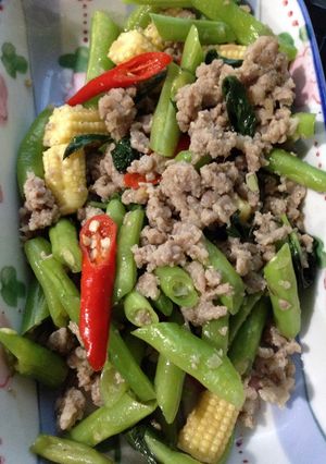 รูปของ ถั่วแขกผัดหมูสับ