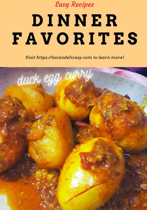 A picture of Duck egg curry.