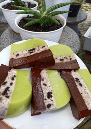 Foto resep 🥑Puding alpukat oreo coklat