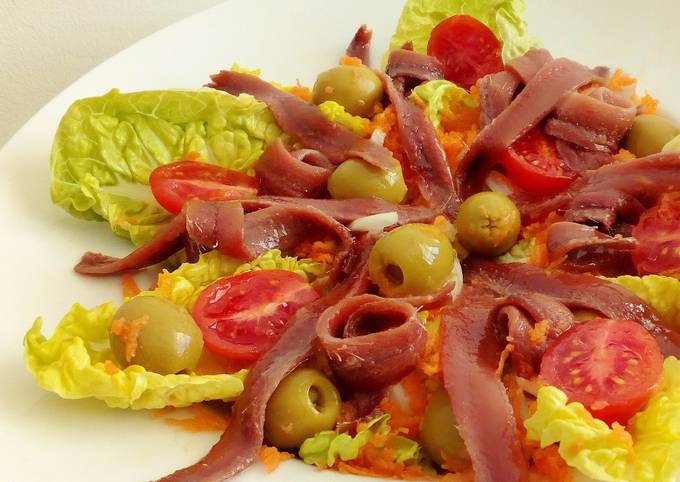 Cogollos De Tudela Con Anchoas Del Cantábrico Receta De Josevillalta