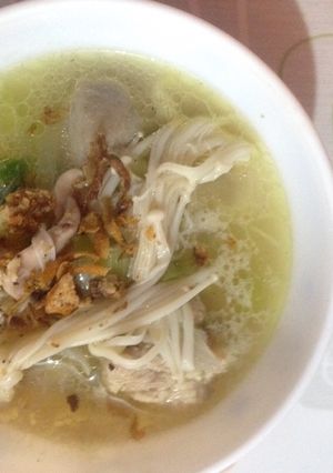 Foto resep Sop jamur enoki