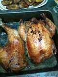 Pollo relleno al horno